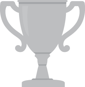 A silver trophy with ornate handles and a pedestal base.